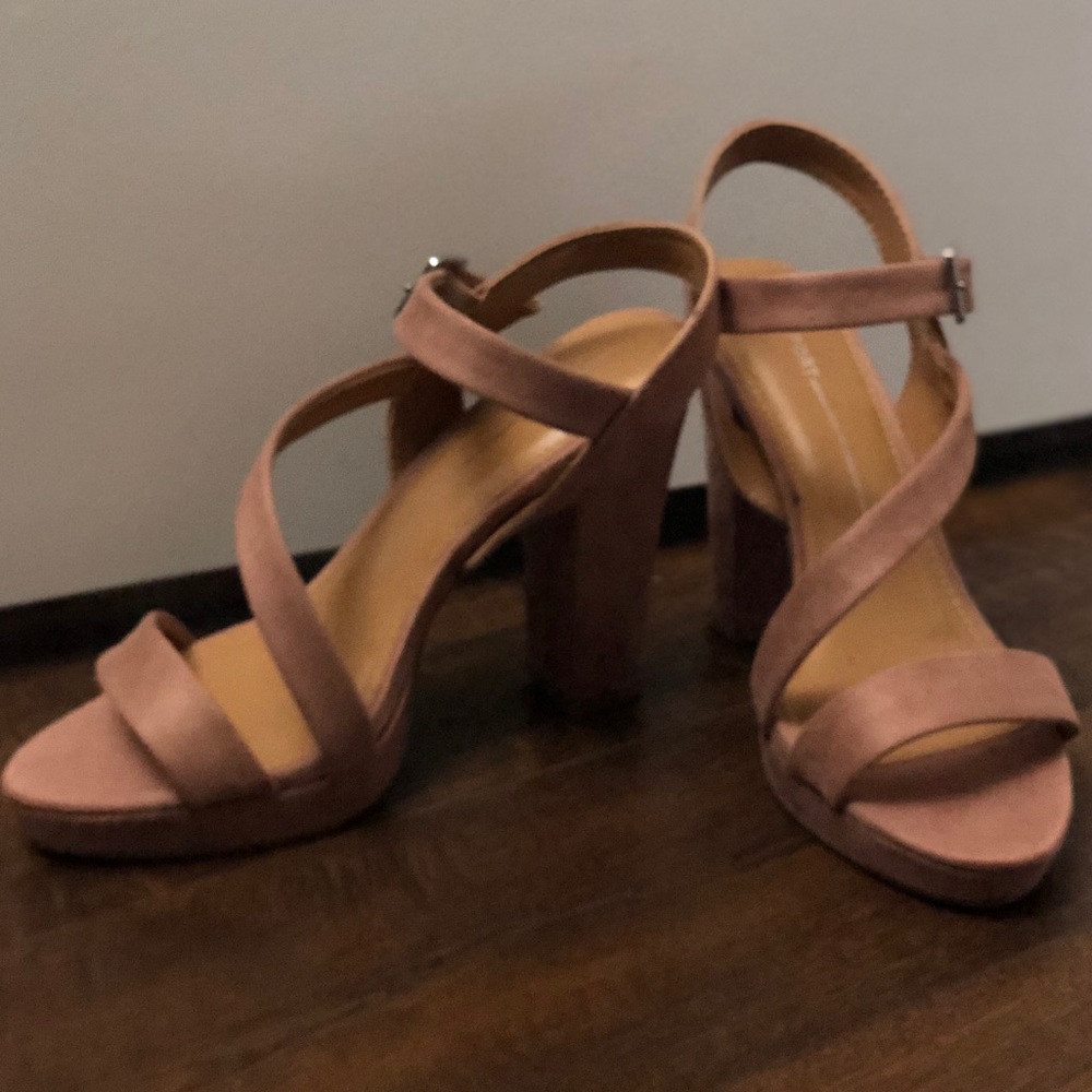 NEW report chunky heel sandal- mauve- 8 1/2